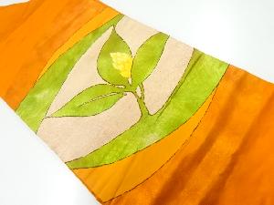 草花模様織出し名古屋帯